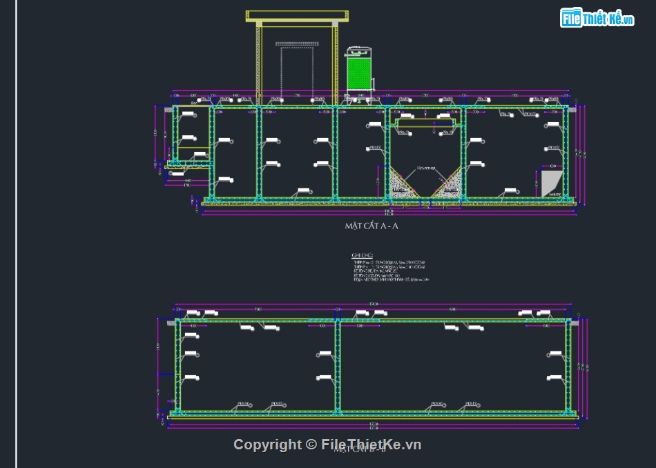 xử lý nước,trạm xử lý nước thải,trạm xử lý nước thải cad