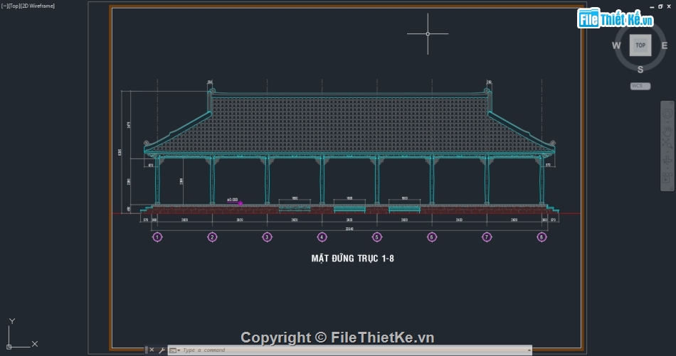 bản vẽ nhà rường,nhà rường 9.26x20.34m,file cad nhà rường,nhà rường file autocad,autocad nhà rường