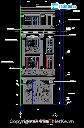 nhà 4 tầng,kiến trúc 4 tầng,File cad,nhà phố tân cổ điển 4 tầng,cad nhà phố 4 tầng