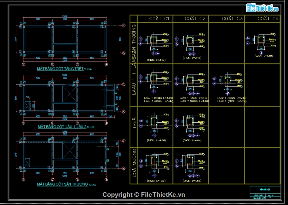 Nhà phố 4 tầng,File cad nhà phố 4 tầng,Nhà phố 4 tầng file cad,Bản vẽ nhà phố 4 tầng,Nhà phố 4 tầng 4x12m