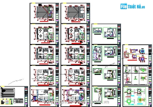 bản vẽ 3 tầng,biệt thự 3 tầng,bản vẽ biệt thự,file cad 3 tầng