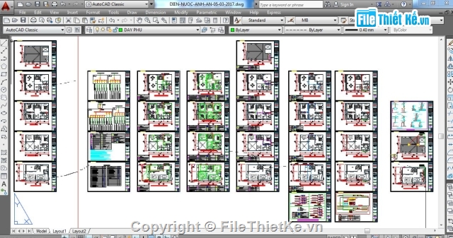 bản vẽ 3 tầng,biệt thự 3 tầng,bản vẽ biệt thự,file cad 3 tầng