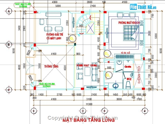 bản vẽ 3 tầng,biệt thự 3 tầng,bản vẽ biệt thự,file cad 3 tầng