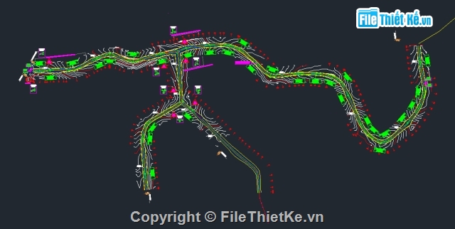 bản vẽ đường,cầu đường,Bản vẽ CAD + Dự toán Excel đường Di Linh,bản vẽ cad đường di linh,đường Di Linh Thôn Đạ Mul