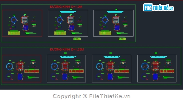 bản vẽ cống,cống tròn thoát nước,cống đường kính D1m,Cống đường kính D1.50m,Đường kính D2.0m,File cad tổng hợp các loại cống