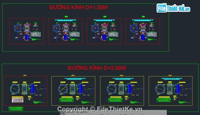 bản vẽ cống,cống tròn thoát nước,cống đường kính D1m,Cống đường kính D1.50m,Đường kính D2.0m,File cad tổng hợp các loại cống