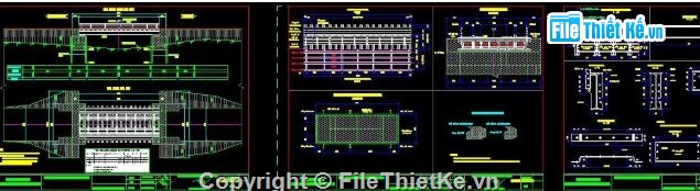 cầu tạm 1 nhịp,bản vẽ cầu tạm,file cad cầu tạm