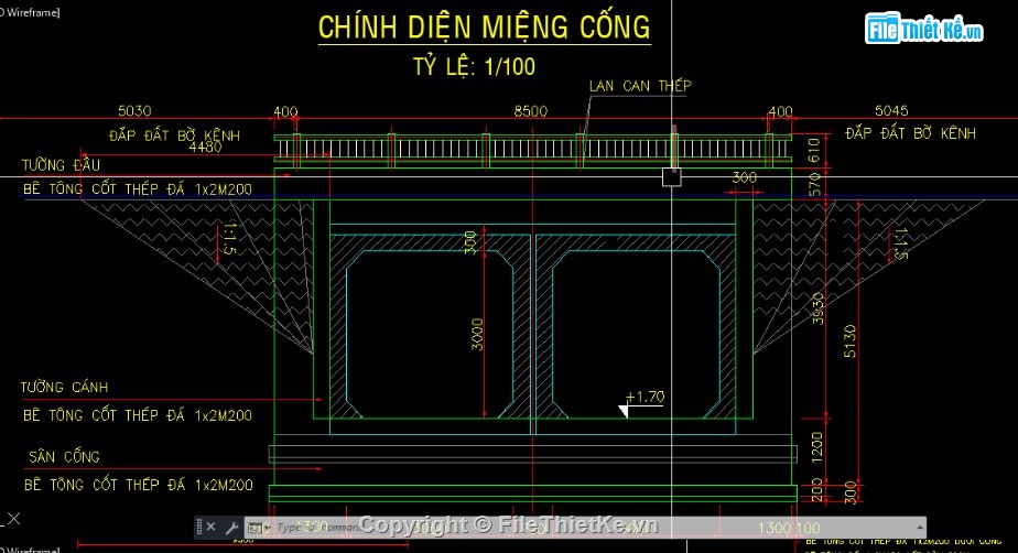 bản vẽ cống bản,file bản vẽ cống hộp,cống hộp 2d