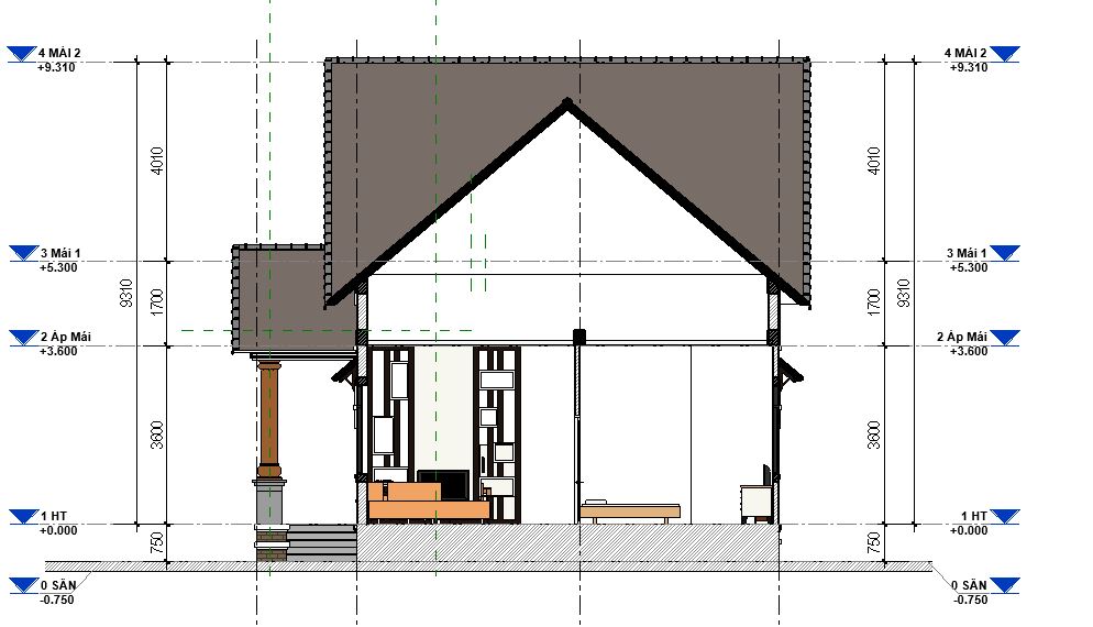 biệt thự đẹp 2,biệt thự đẹp revit,kiến trúc đẹp,bản vẽ kiến trúc,bản vẽ revit 8.5x17.5m,revit biệt thự 1 tầng