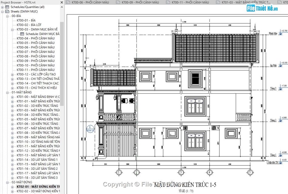 file revit biệt thự,file revit biệt thự full,revit biệt thự 3 tầng,biệt thự full (file revit)