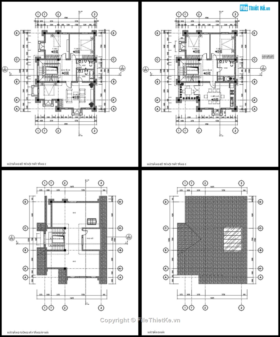 Thiết kế biệt thự 4 tầng,Thiết kế biệt thự mái thái,Bản vẽ biệt thự có tầng hầm,File thiết kế biệt thự mái thái,Biệt thự tân cổ điển mái thái