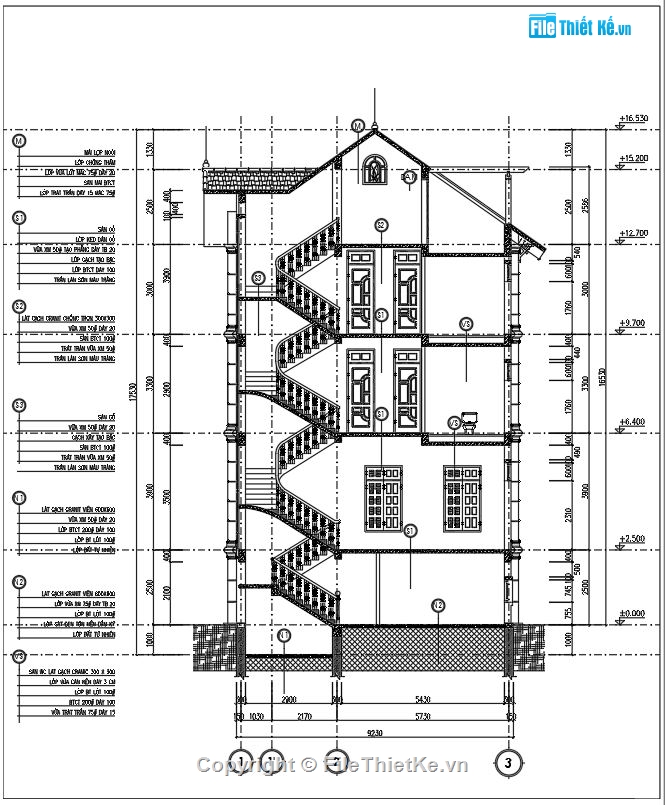 Thiết kế biệt thự 4 tầng,Thiết kế biệt thự mái thái,Bản vẽ biệt thự có tầng hầm,File thiết kế biệt thự mái thái,Biệt thự tân cổ điển mái thái