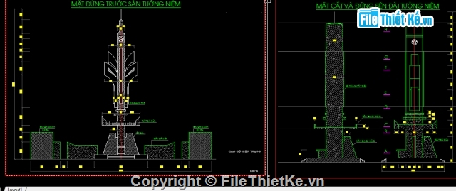 Bản vẽ cad  đài tưởng niệm,bản vẽ đài tưởng niệm,bản vẽ nghĩa trang,Thiết kế đài tưởng niệm,đài tưởng niệm