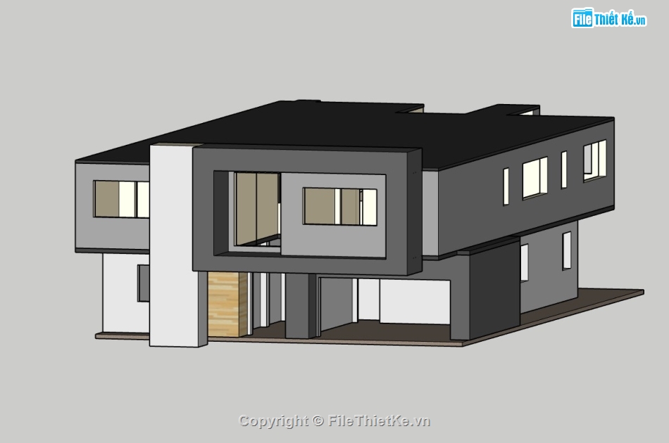 biệt thự 2 tầng,biệt thự sketchup,sketchup biệt thự,File sketchup biệt thự 2 tầng,sketchup biệt thự 2 tầng