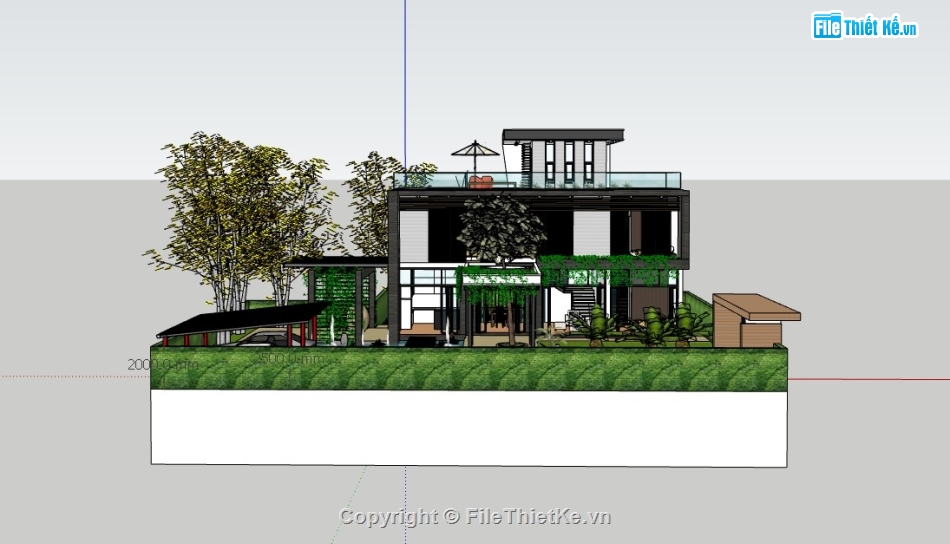 biệt thự 3 tầng,biệt thự sketchup,sketchup biệt thự,File sketchup biệt thự 3 tầng,sketchup biệt thự 3 tầng,biệt thự  3 tầng