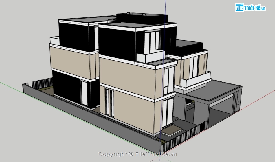 biệt thự 3 tầng,biệt thự sketchup,sketchup biệt thự,File sketchup biệt thự 3 tầng,sketchup biệt thự 3 tầng,biệt thự  3 tầng