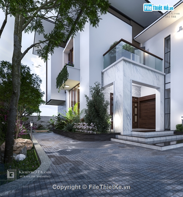 file 3dsmax biệt thự hiện đại,biệt thự 2 tầng 9.43x13.64m,mẫu biệt nhà 2 tầng 9.5x13.5m,thiết kế nhà 2 tầng,full bản vẽ nhà 2 tầng