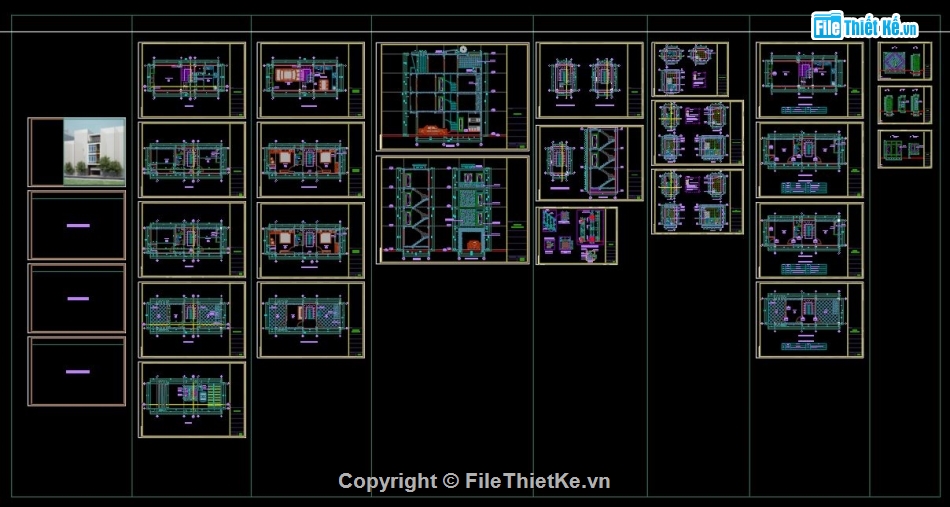 kiến trúc nhà phố 3 tầng 1 tum,autocad nhà phố 3 tầng 1 tum,bản vẽ nhà phố hiện đại