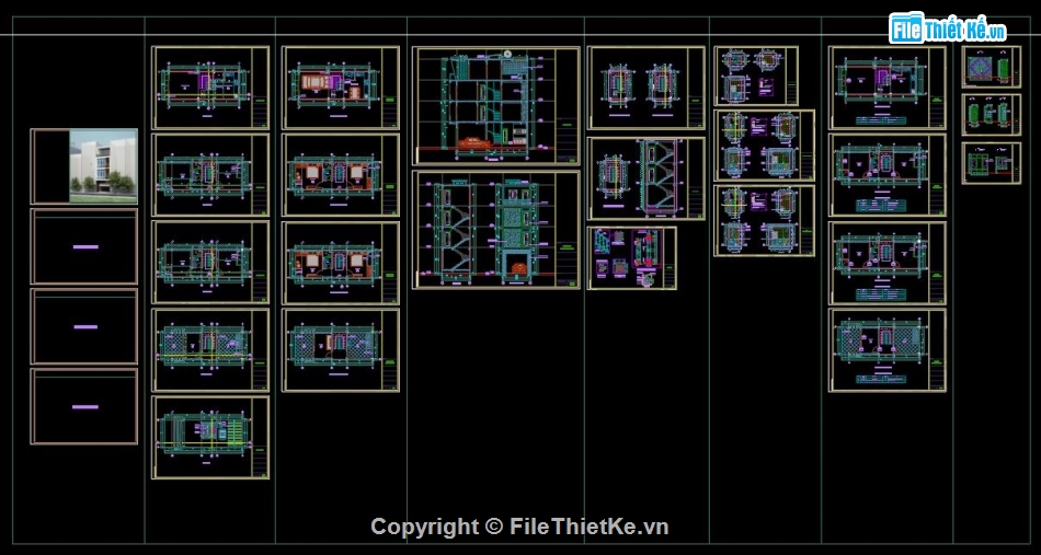 kiến trúc nhà phố 3 tầng 1 tum,autocad nhà phố 3 tầng 1 tum,bản vẽ nhà phố hiện đại