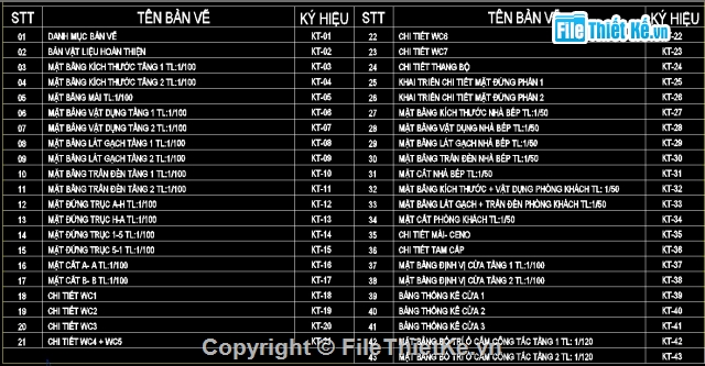 Cad Biệt thự 2 tầng,Filethietke Biệt thự,File CAD Biệt thự 2 tầng,Bản vẽ biệt thự 2 tầng