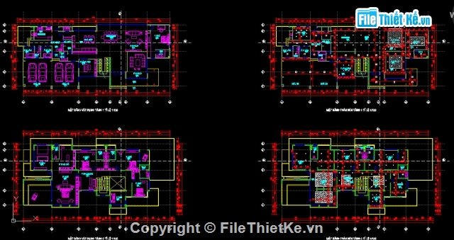 Cad Biệt thự 2 tầng,Filethietke Biệt thự,File CAD Biệt thự 2 tầng,Bản vẽ biệt thự 2 tầng