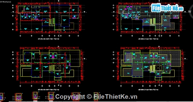 Cad Biệt thự 2 tầng,Filethietke Biệt thự,File CAD Biệt thự 2 tầng,Bản vẽ biệt thự 2 tầng