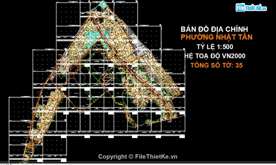 Bản đồ địa chính phường Nhật Tân,Bản đồ phường Nhật Tân-VN2000,Bản giải thửa phường Nhật Tân-VN2000,Quy hoạch phường Nhật Tân-VN2000