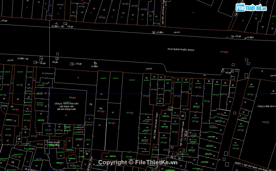 File Cad Bản đồ địa chính phường Thổ Quan,Bản đồ địa chính phường Thổ Quan - VN2000,Quy hoạch phường Thổ Quan VN2000,Bản đồ giải thửa phường Thổ Quan VN2000,phường Thổ Quan VN2000