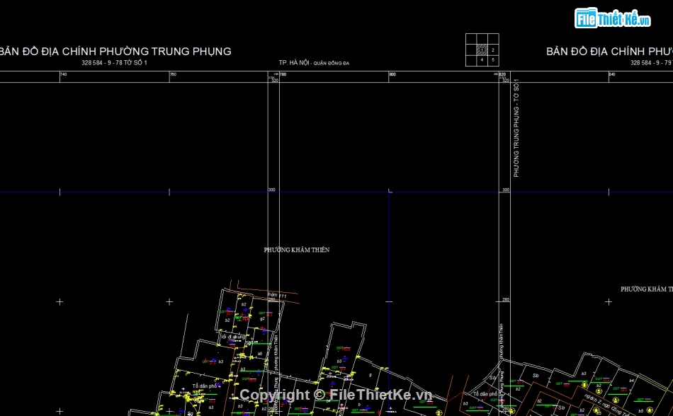 File Cad Bản đồ địa chính phường Trung Phụng,Bản đồ địa chính phường Trung Phụng - VN2000,Bản đồ giải thửa phường Trung Phụng - VN2000,Quy hoạch phường Trung Phụng - VN2000,phường Trung Phụng - VN2000