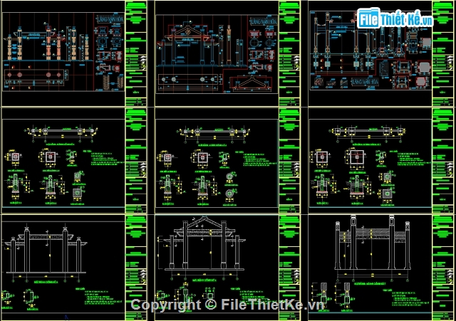 bản vẽ cad cổng,cổng làng mới,bản vẽ cổng làng,mẫu cổng làng văn hóa,thiết kế cổng làng