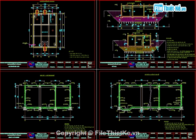 Bể chứa nước sạch 650m³,kiến trúc bể nước,kết cấu bể nước,thiết kế bể nước