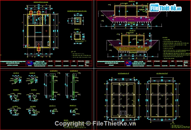 Bể chứa nước sạch 650m³,kiến trúc bể nước,kết cấu bể nước,thiết kế bể nước