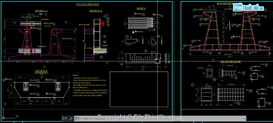 bản vẽ bệ đúc dầm,bản vẽ cầu dầm,chi tiết cầu dầm,file cad cầu dầm