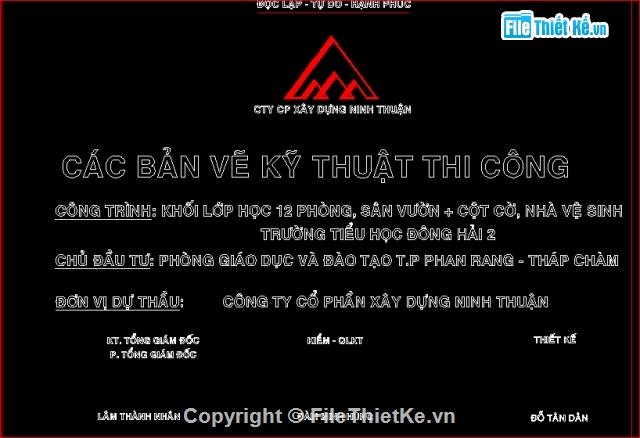 vẽ trường học,trường tiểu học cơ sở,Biện pháp thi công,thi công trường học,trường trung học cơ sở Đông Hải