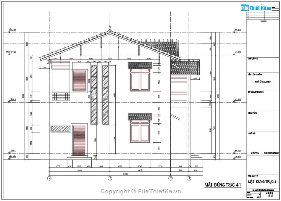 Bản vẽ thiết kế biệt thự 2 tầng,File cad biệt thự 2 tầng đẹp,kiến trúc biệt thứ 2 tầng,Biệt thự 2 tầng 9.2x11.2m