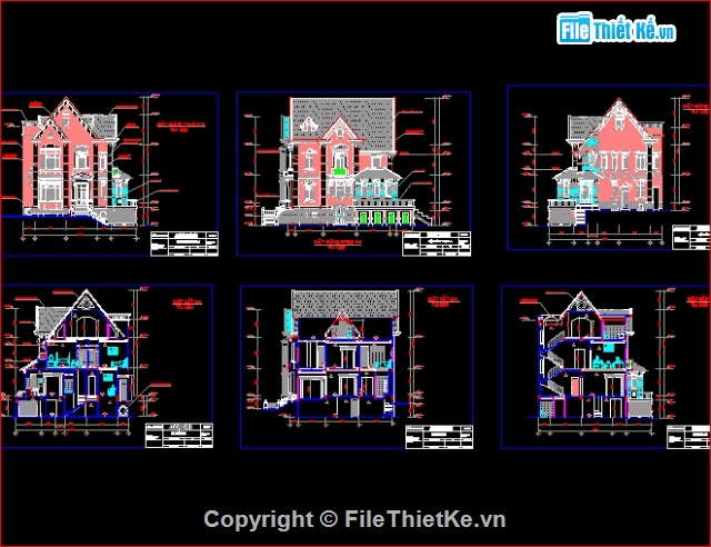 Biệt thự 2 tầng rưỡi,biệt thự 2 tầng,biệt thự mái thái,biệt thự kiến trúc đẹp,biệt thự kích thước 11.3 x 13.2m