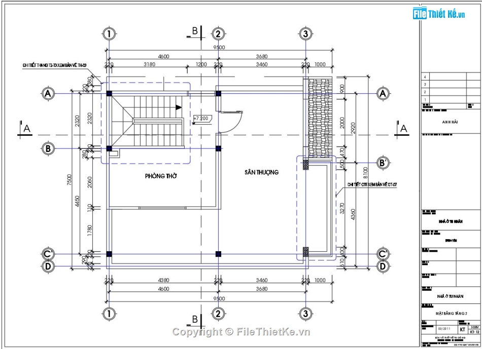 biệt thự 3 tầng,biệt thự 3 tầng mái thái,biệt thự 3 tầng 7.5x8.5m,kiến trúc biệt thự 3 tầng,kết cấu biệt thự 3 tầng