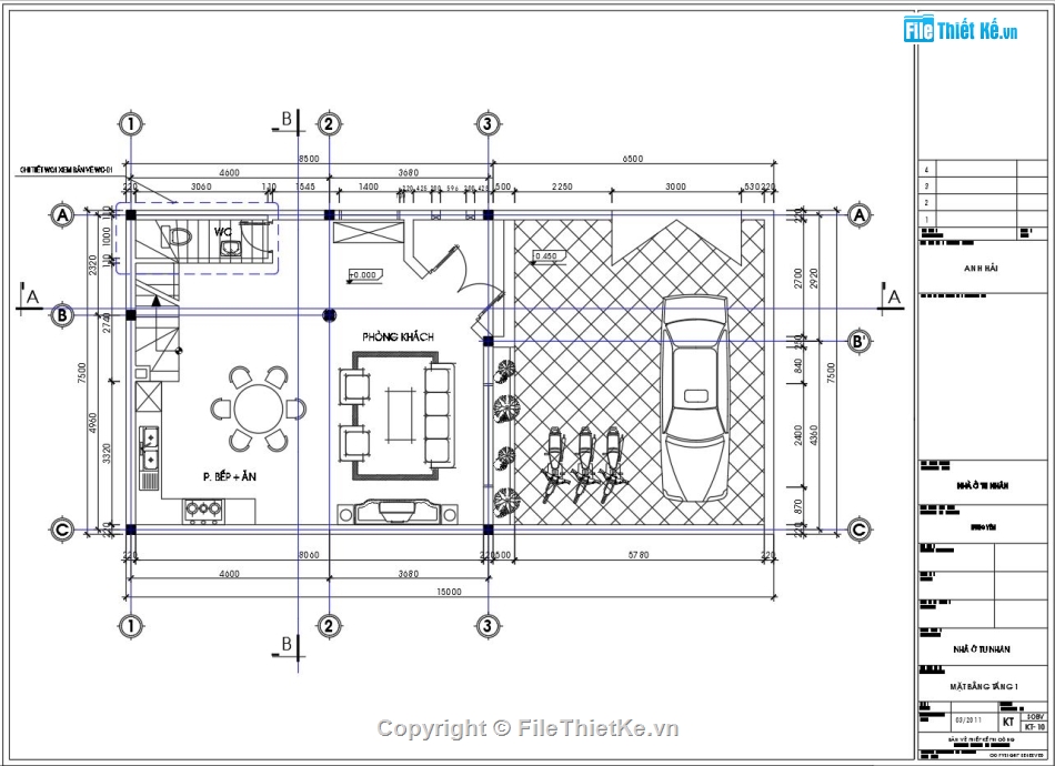 biệt thự 3 tầng,biệt thự 3 tầng mái thái,biệt thự 3 tầng 7.5x8.5m,kiến trúc biệt thự 3 tầng,kết cấu biệt thự 3 tầng