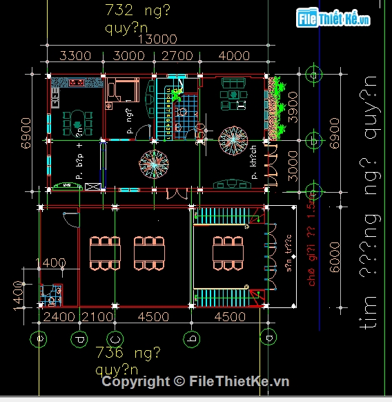 Bản vẽ thiết kế biệt thự,Bản vẽ biệt thự 7x14m,kiến trúc biệt thự,kết cấu biệt thự,điện nước biệt thự