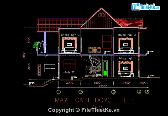 Bản vẽ thiết kế biệt thự,Bản vẽ biệt thự 7x14m,kiến trúc biệt thự,kết cấu biệt thự,điện nước biệt thự