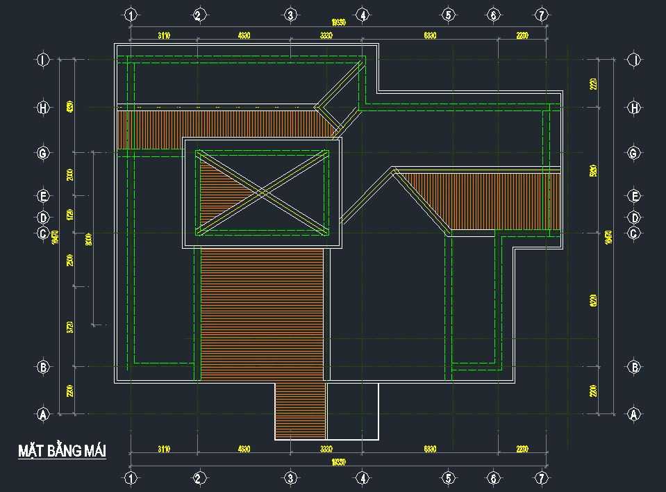 Biệt thự 19.5 x 16.5m,Bản vẽ biệt thự,biệt thự mẫu