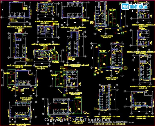 File cad,trường dạy nghề,cấp thoát nước,bản vẽ nước