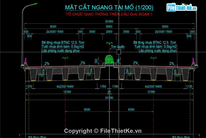 bản vẽ cầu,bản vẽ super T,thiết kế cầu dầm