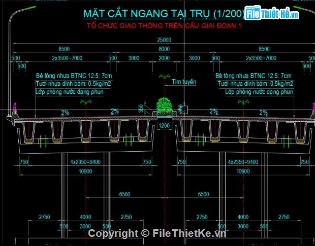 bản vẽ cầu,bản vẽ super T,thiết kế cầu dầm