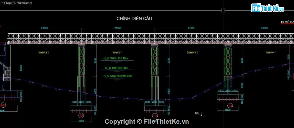 bản vẽ cầu,bản vẽ cầu Bailey,file cad cầu đường