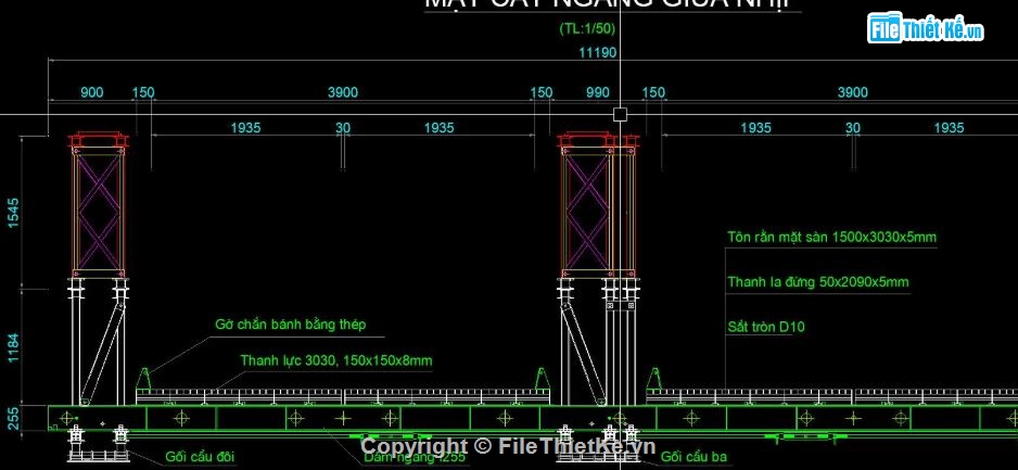 bản vẽ cầu,bản vẽ cầu Bailey,file cad cầu đường