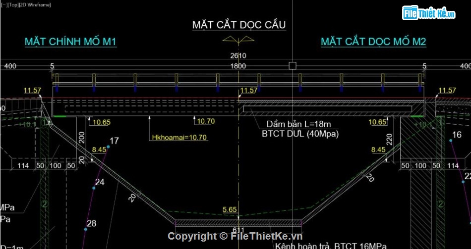 bản vẽ dầm bản,cầu đường cad,thiết kế cầu đường