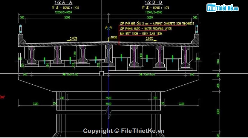 cầu dầm,file cầu dầm,chi tiết cầu dầm