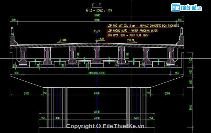 cầu dầm,file cầu dầm,chi tiết cầu dầm