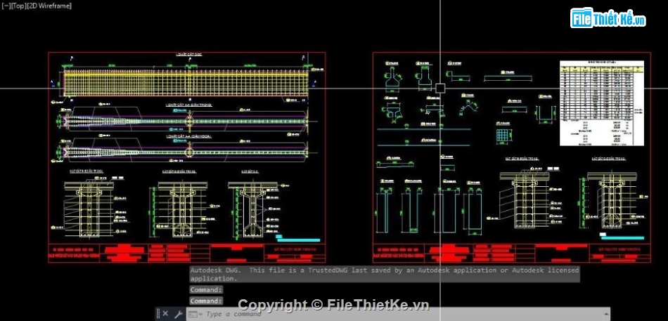 bản vẽ cầu,bản vẽ dầm bản,file cad cầu dầm